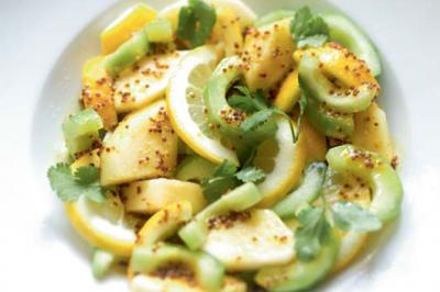 Salade de citron pomme et cocombre