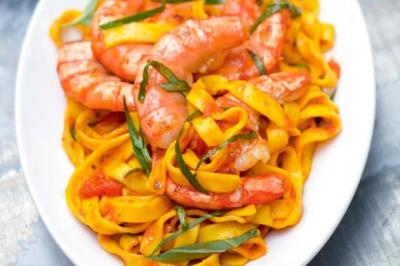 Tagliatelle aux gambas