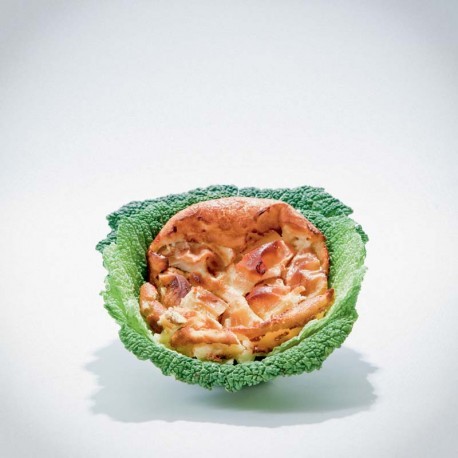 Clafoutis aux pommes en feuilles de chou Clafoutis aux pommes en feuilles de chou
