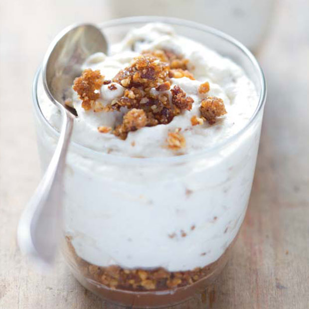 Coupe de crème au gianduja et praliné au pain Coupe de crème au gianduja et praliné au pain