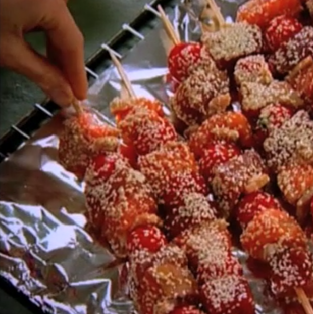 Brochettes de thon et saumon au beurre citronné Brochettes de thon et saumon au beurre citronné