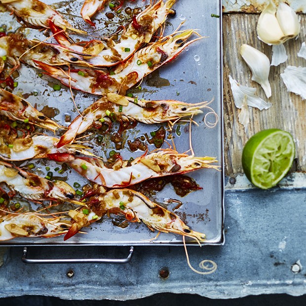 Crevettes, ail et gingembre Crevettes, ail et gingembre