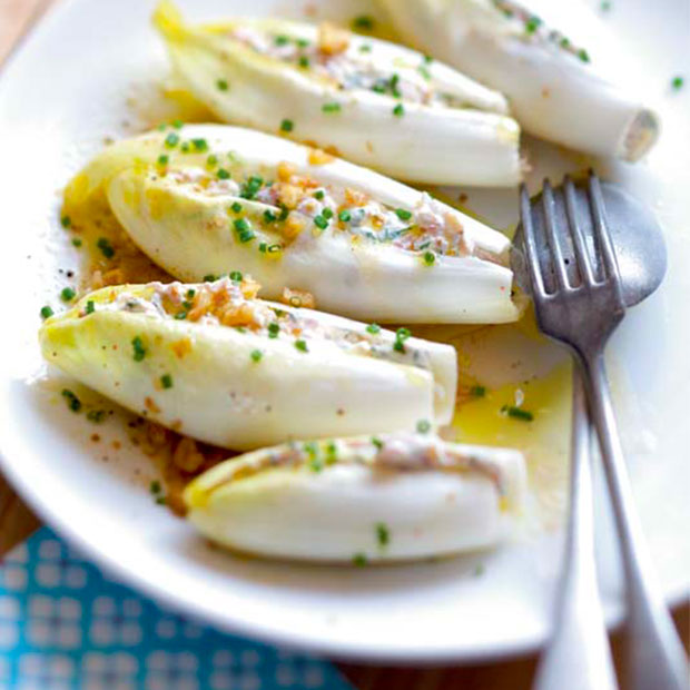 Endives surprises au jambon fumé Endives surprises au jambon fumé
