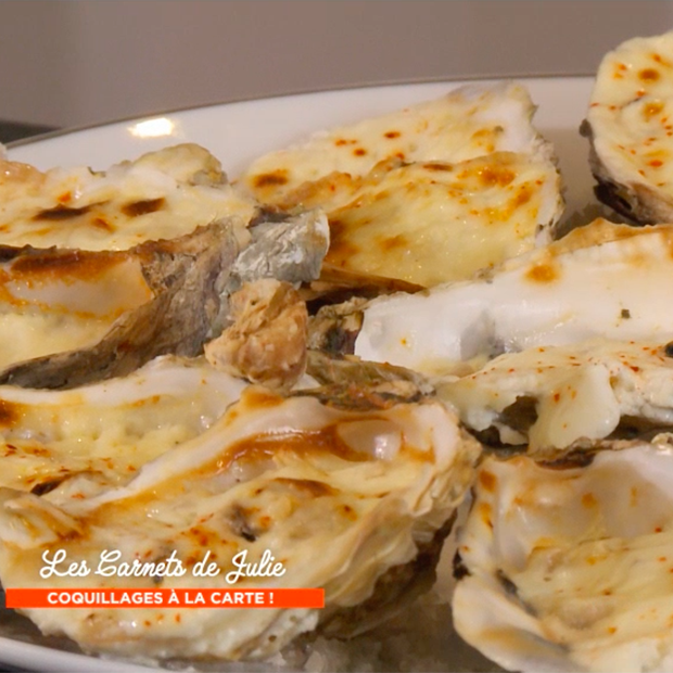 Grosses huîtres creuses gratinées au four de Gilles Grosses huîtres creuses gratinées au four de Gilles