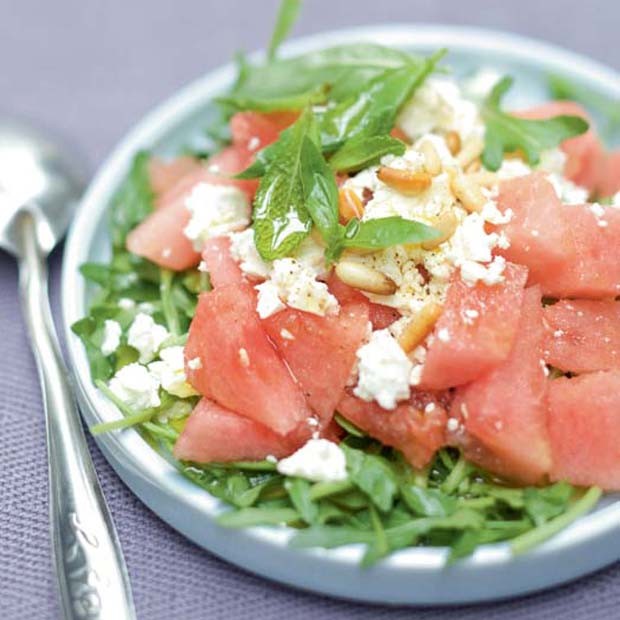 Salade de pastèque à la feta Salade de pastèque à la feta