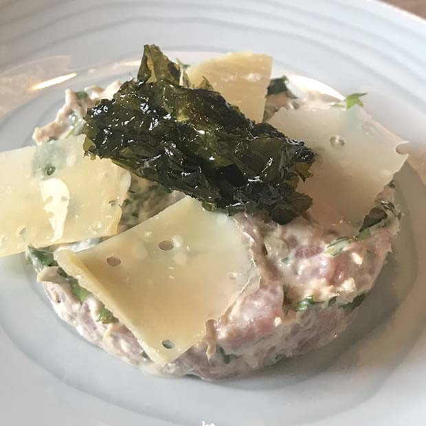 Tartare de veau nantais façon vitello tonnato de Guillaume Tartare de veau nantais façon vitello tonnato de Guillaume