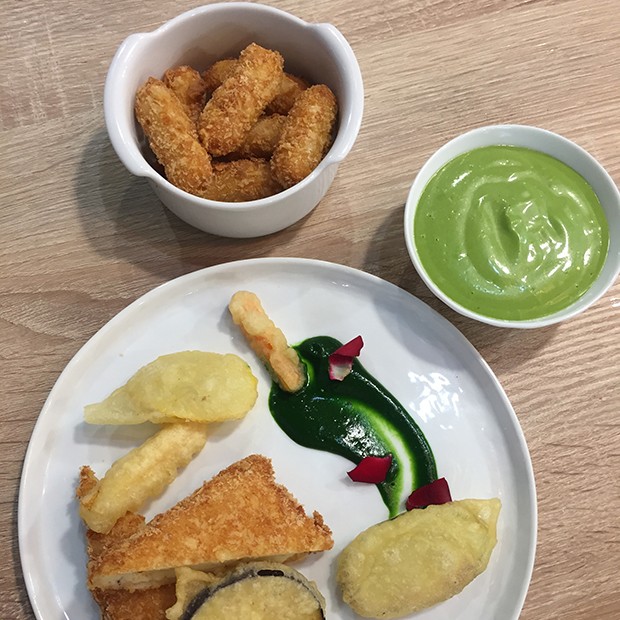 Tempuras de légumes et croquettes de poisson de Thierry Marx Tempuras de légumes et croquettes de poisson de Thierry Marx