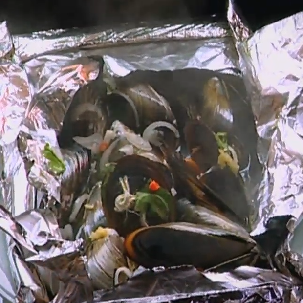 Moules en papillote Moules en papillote