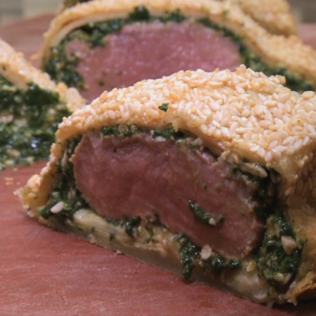 Noisette d'agneau en croûte de Sésame du Chef Philippe Hardy Noisette d'agneau en croûte de Sésame du Chef Philippe Hardy
