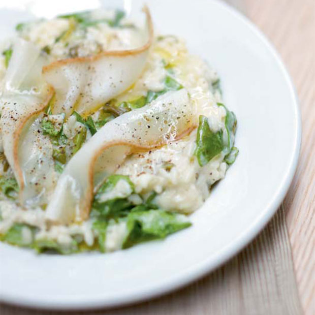 Risotto à l’oseille et au lard de colonnata Risotto à l’oseille et au lard de colonnata
