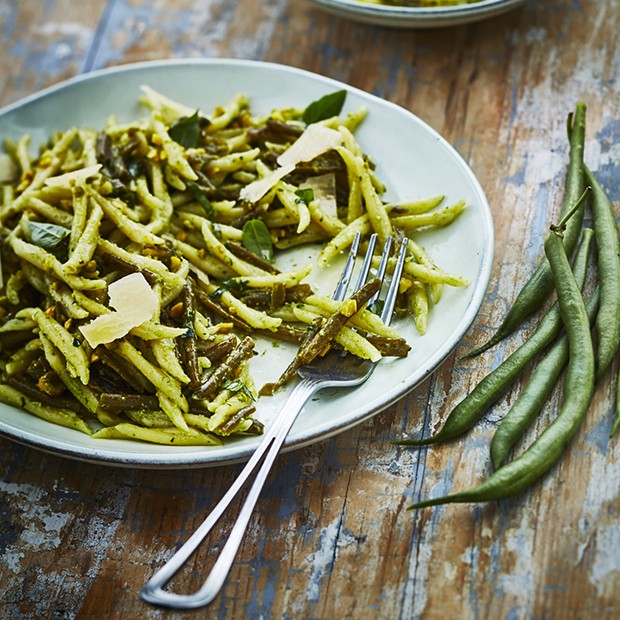 Trofie et haricots verts au pistou Trofie et haricots verts au pistou