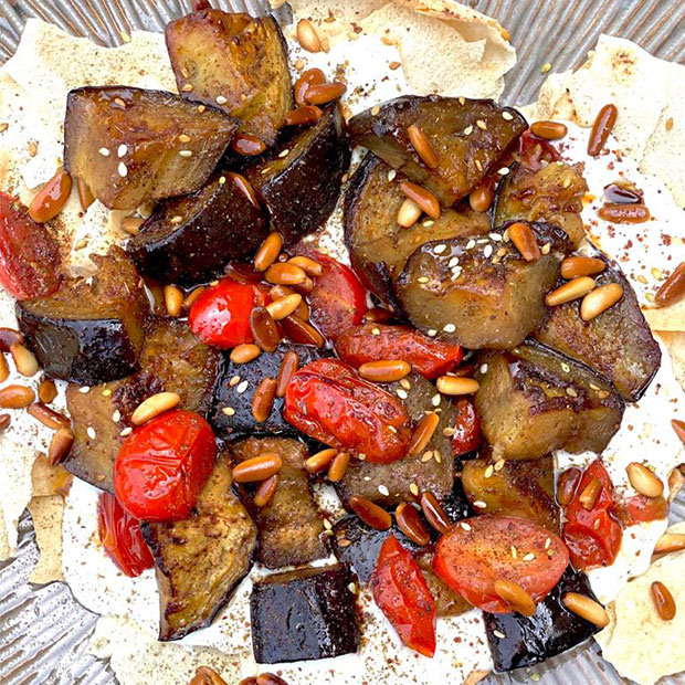 Fatteh d’aubergines pour se souvenir du Liban Fatteh d’aubergines pour se souvenir du Liban