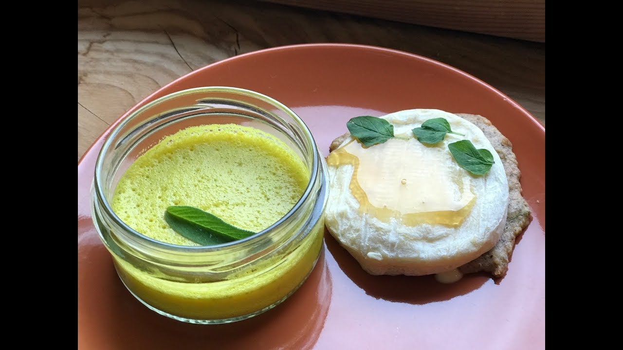 Video Flan à la sauge, Saint-Marcellin et tuile de noix de Gilles