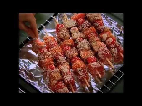 Video Brochettes de thon et saumon au beurre citronné