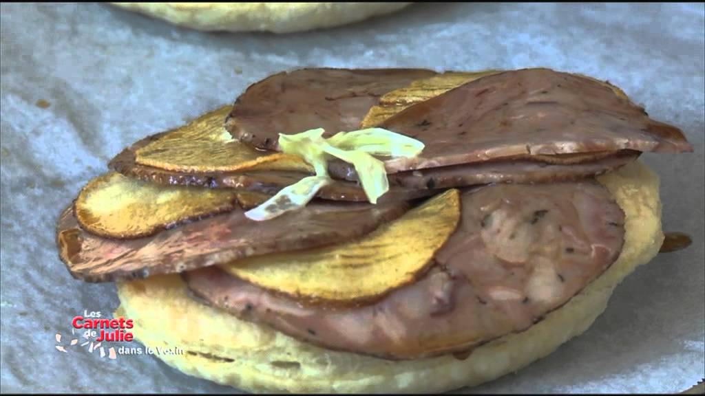 Video Feuilleté d'andouille et pommes à la crème de camembert de Bernard