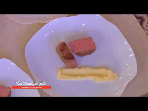 Video Pavés de veau de l’Aveyron et du Ségala, purée de panais, panais farcis de Nicole Fagegaltier 